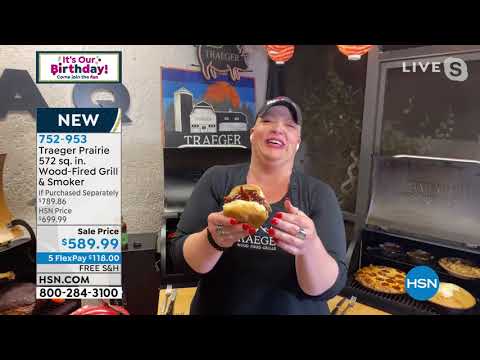 Traeger Prairie 572 sq. in. WoodFired Grill   Smoker wit...