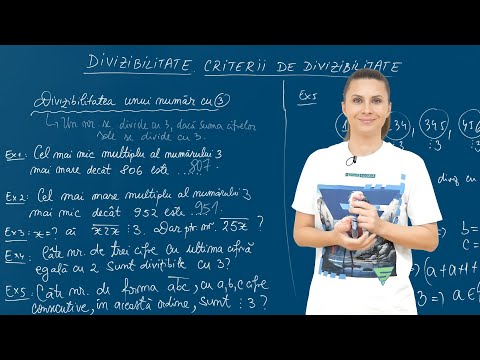 Criterii de divizibilitate cu 3 - Matematica - Clasa a V-a