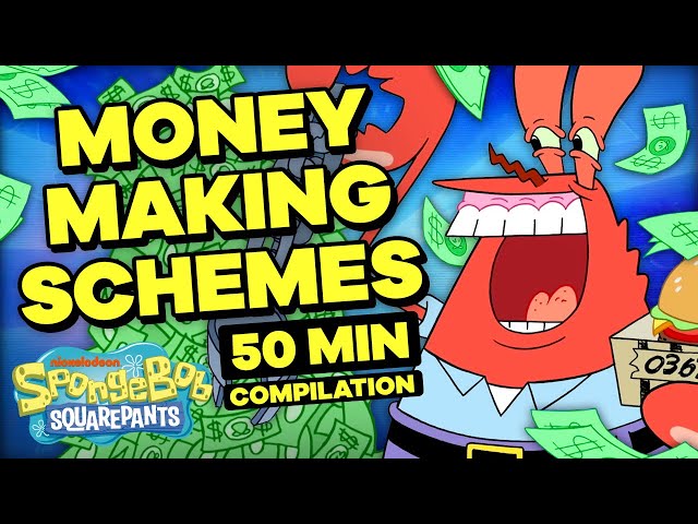 Vídeo relacionado con Spongebob Squarepants Mr. Krabs Money Stack Camiseta Manga Raglan