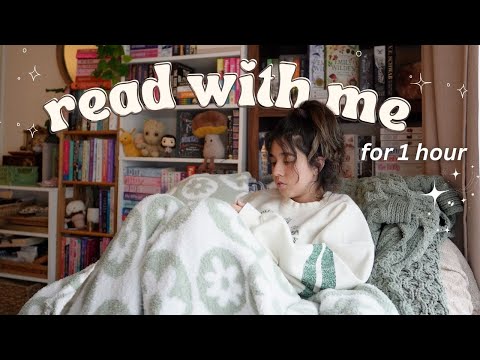 read with me for 1 hour 🕯️ (rain sounds & cozy music)