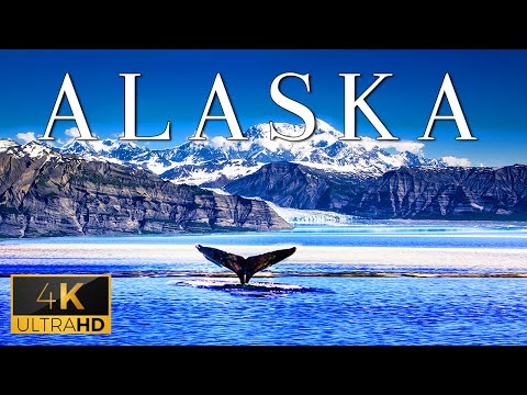 FLYING OVER ALASKA (4K UHD) - Relaxing Music With Stunning Beautiful Nature (4K Video Ultra HD)