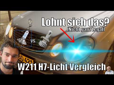 W211 Halogen vs. LED H7 Leutmittel Test || Lohnt sich LED