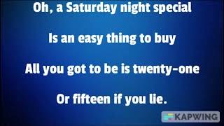 Saturday Night Special-Conway Twitty-Lyric Video