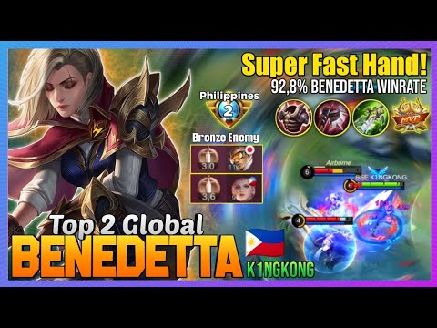 Benedetta Super Fast Hand - Benedetta Best Build 2020 - Top 2 Global Benedetta by K1NGKONG - MLBB