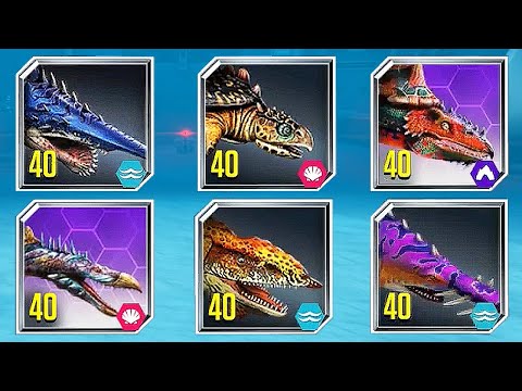 ALL SUPER RARE AQUATIC DINOSAUR SPECIAL + STATS ! | AQUTIC TOURNAMENT | JURASSIC WORLD THE GAME