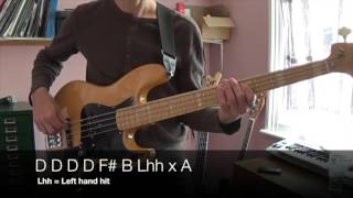 16th note bass exercises - Jaco Pastorius - 3/4 Come on, come over