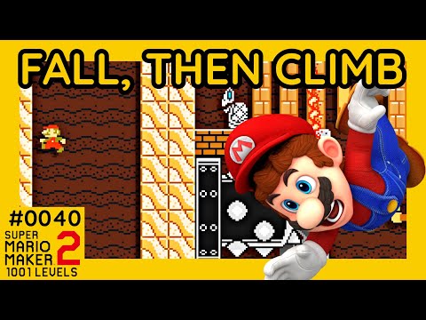 Fall, then Climb | Super Mario Maker 2 | 1001 Levels #0040