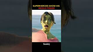 Download lagu SUPERHEROES SHOW HIS MIDDLE FINGER #marvel #shorts mp3