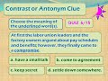 Contrast or Antonym Clue