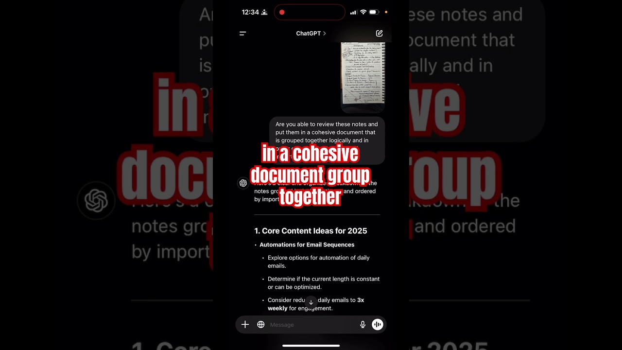 Use AI to organize handwritten notes