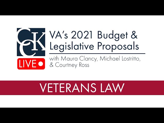 VA's 2021 Budget & Legislative Proposals