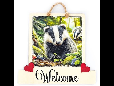 Badger Welcome Plaque