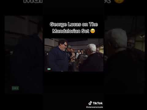 George Lucas on The Mandalorian Set (George Lucas and Baby Yoda)