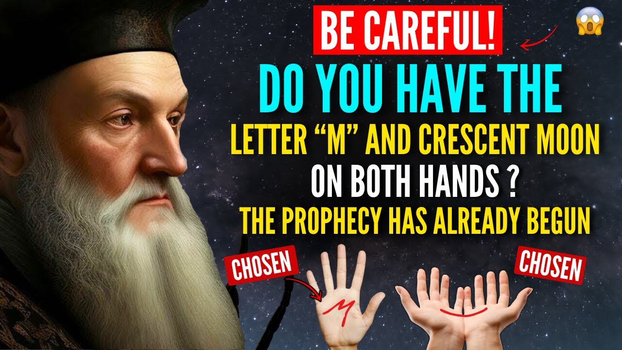 😱 What Nostradamus Revealed About Those Who Have the Crescent Moon on Their Palms & Its Teachings