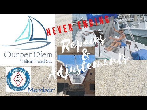 Sailboat deck flooring and bilge pump repair on our Catalina 22