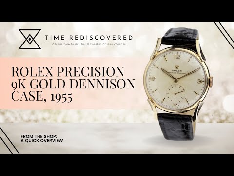 Rolex Precision 9k Gold Dennison Case, 1955 | Time Rediscovered