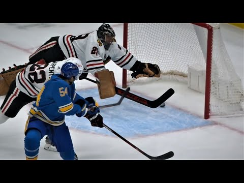 Dakota Joshua Scores On The Backhand For The 2-0 Blues In The Opening Frame