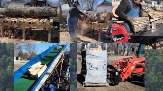 How to take logs and transform them to bulk bags of firewood efficiently  Most recent revision