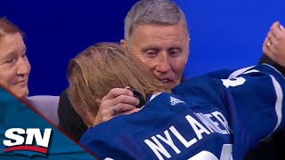 GOTTA SEE IT: Borje Salming Drops Ceremonial Puck After Emotional Tribute By Maple Leafs video