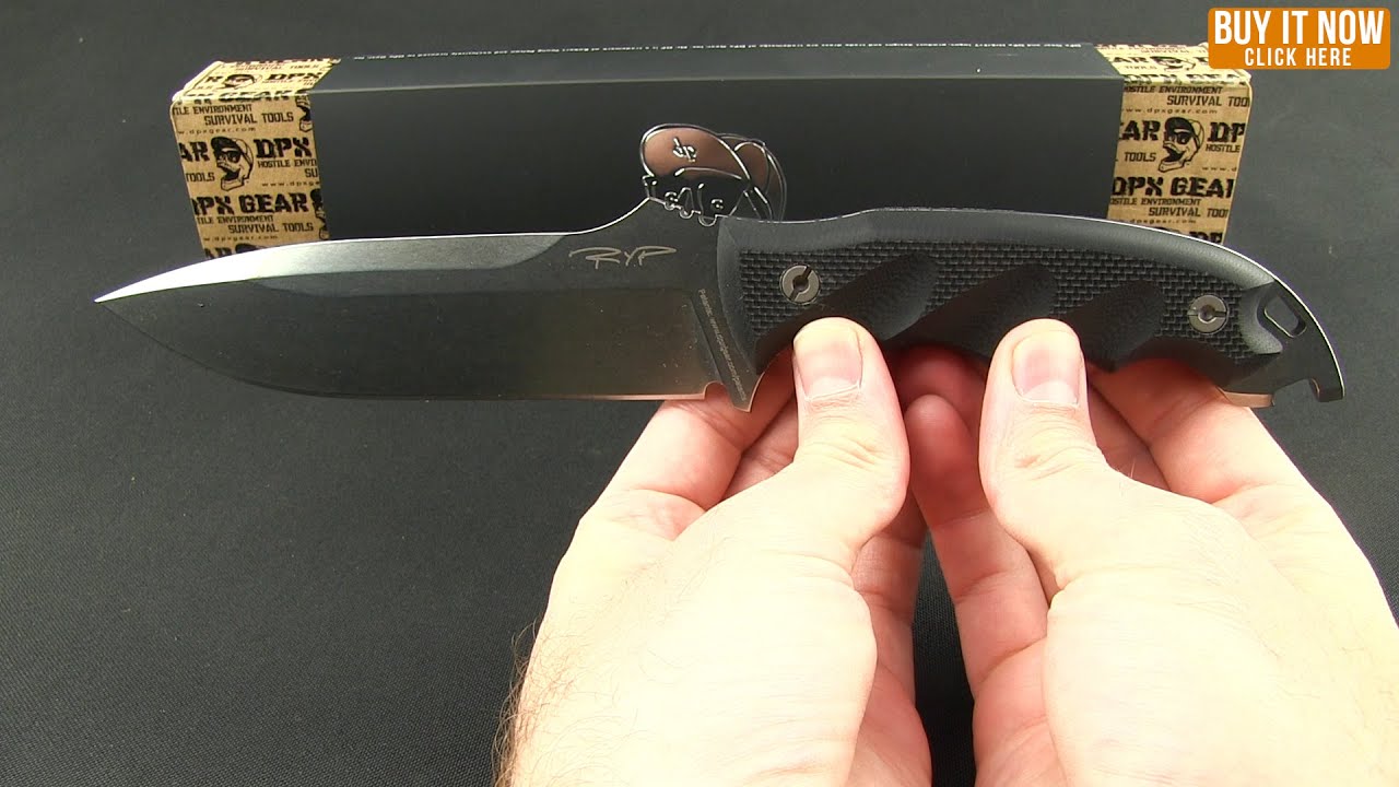 DPx HEST 6 Milspec Fixed Blade Knife Black G-10 (6" Stonewash)