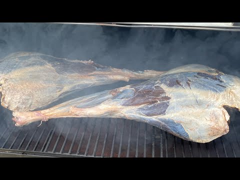 Salt & Sugar curing venison hams part 2.  Going through the smoke process. This Ends horribly.