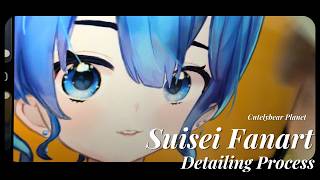 【星街すいせい】細節刻畫！新品電繪過程 ☄️✨｜Hoshimachi Suisei Fanart Speedpaint & Detailing Process