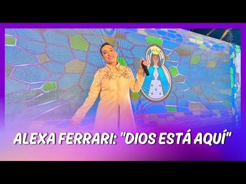 Alexa Ferrari performs the song "God is here" at the Dawn celebration for the Virgin of Suyapa