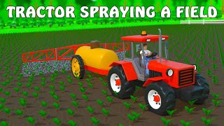 Happy Tractor Sprays the Field | Fun 3D Cartoon Animation 🚜🌾