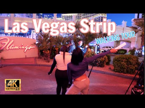 Las Vegas Strip Night Walk | April 3, 2024 | MGM to Planet Hollywood [4KUltraHD]