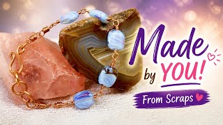 DIY Beaded Wire Bracelet from Scrap Materials