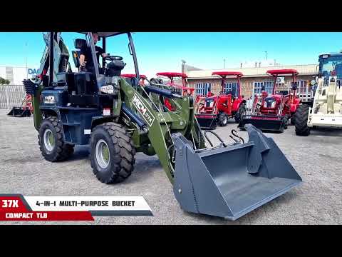 37X Compact TLB equipped with the 4-in-1 Multi-Purpose Bucket