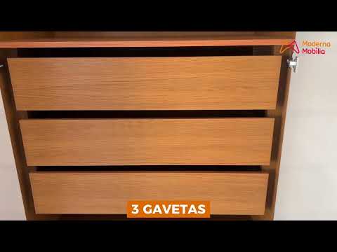Video thumbnail of Guarda Roupa Casal Fenix 4 Portas 3 Gavetas Rufato