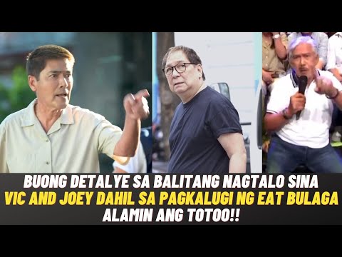 BUONG DETALYE sa BALITANG NAGTALO sina Vic Sotto at Joey De Leon dahil sa PAGKALUGI ng Eat Bulaga!!