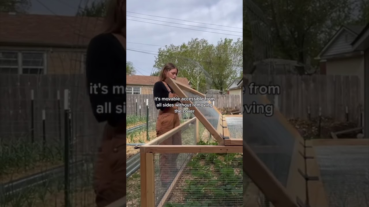Building A Moveable Multi-Use Garden Bed Cover! #backyardgardening #backyardchickens