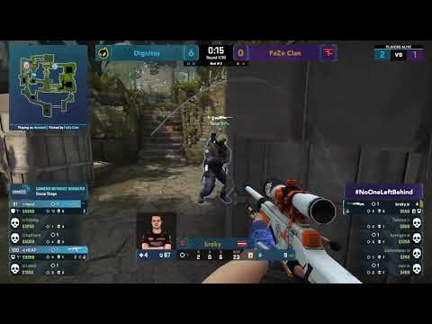Faze Broky Incredible Clutch VS Dignitas | CSGO Best Moments