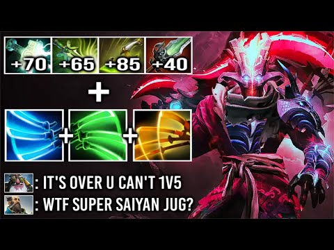 SUPER SAIYAN Max Attack Speed 1000 XPM/GPM Swift Blink Juggernaut vs PRO Sniper 32 Kills WTF Dota 2
