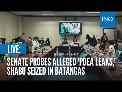 LIVE: Senate probes alleged 'PDEA leaks,' shabu seized in Batangas