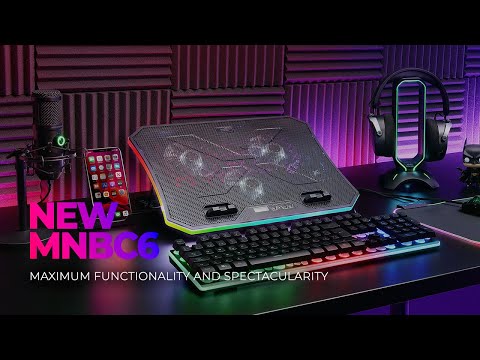 Mars Gaming MNBC6 RGB / USB HUB Nešiojamas kompiuteris Cooling Gaming Stand