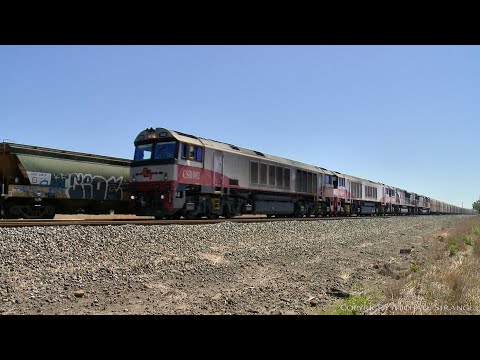 SCT 5PM9 Container & Boxcar Train - PoathTV Australian Rail Freight Transport