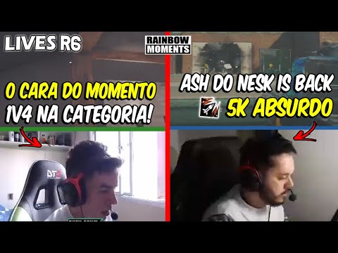 NESK FAZENDO 5K DE ASH, CLUTCH LINDO DO LAGONIS, AMARU DO S3XY E MAIS - MELHORES MOMENTOS LIVES R6