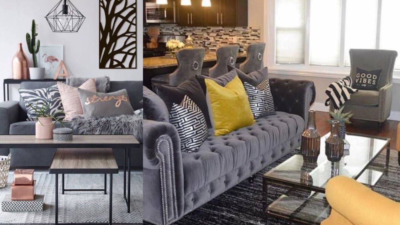 #grayliving #sofagris como decorar tu sala con sofá grises. #glamliving