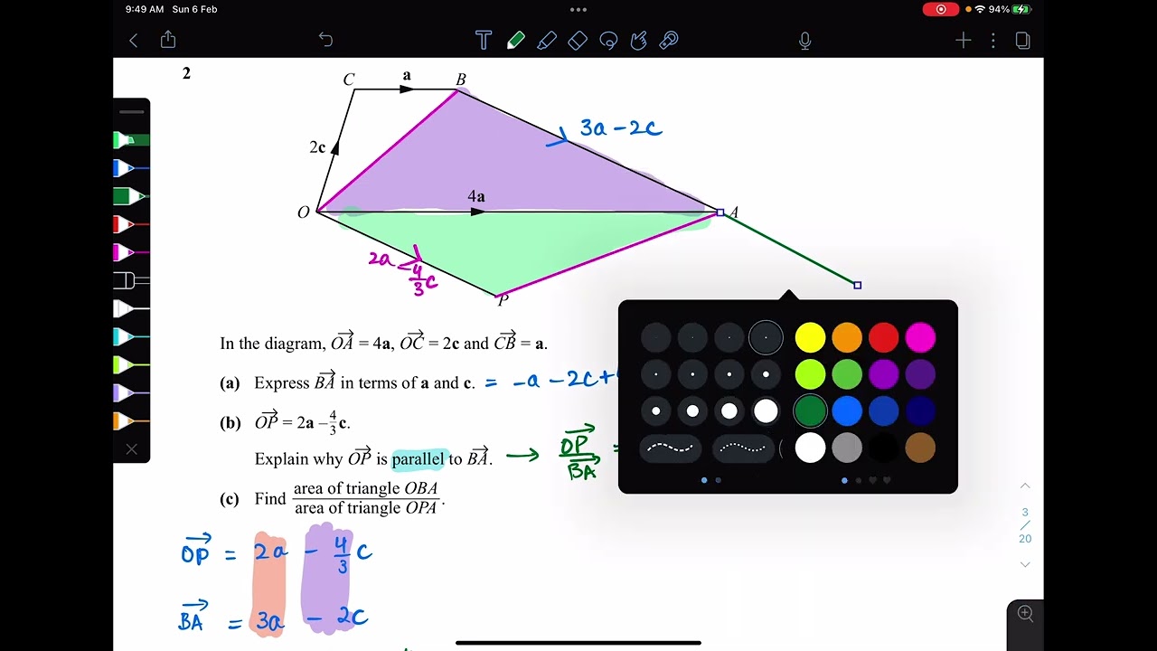 O LEVELS VECTORS WORKSHEET PART 1