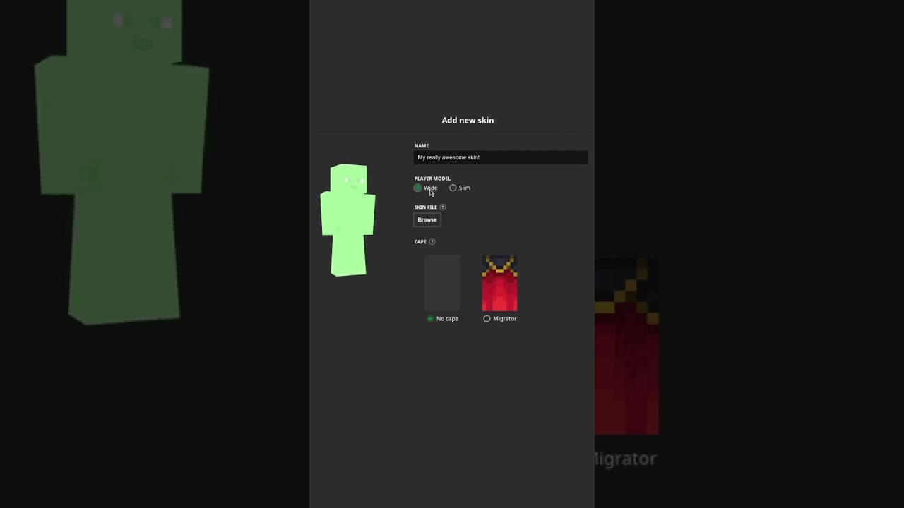 Impossible Choice - Black bars on Minecraft skins #shorts