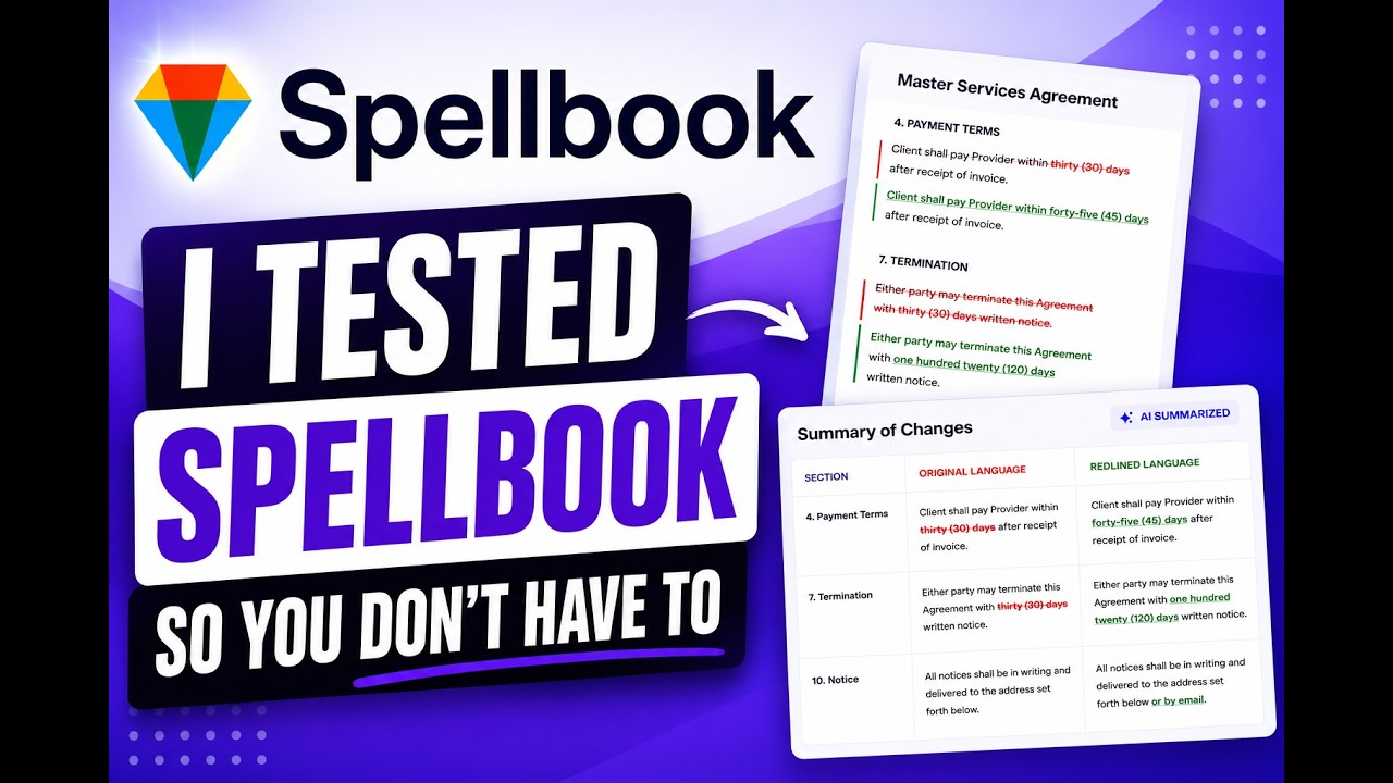 I Tested Spellbook AI So You Don't Have To | Honest Lawyer Review video thumbnail