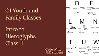 OI Youth and Family Classes | Intro to Hieroglyphs: Class 1