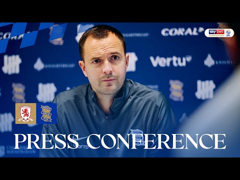 Press Conference | Chris Davies | Middlesbrough v Birmingham City