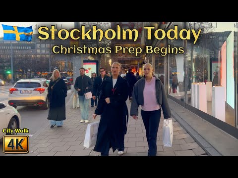 🇸🇪 Stockholm Today | 4K City Walk & Christmas Prep