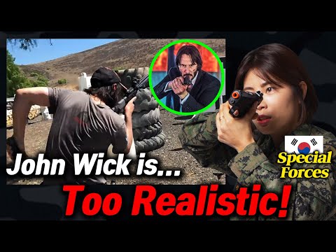 Korean Female Special Forces Breaks Down John Wick's Action and Actors' Training!
