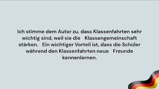sprechen Sind Klassenfahrten sinnvoll