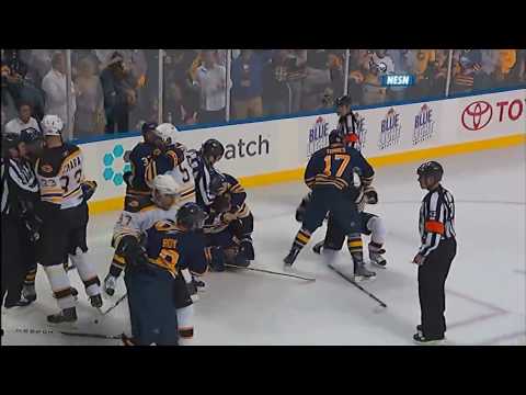 Boston Bruins VS Buffalo Sabres-Line Brawl-4-15-10 NESN FEED